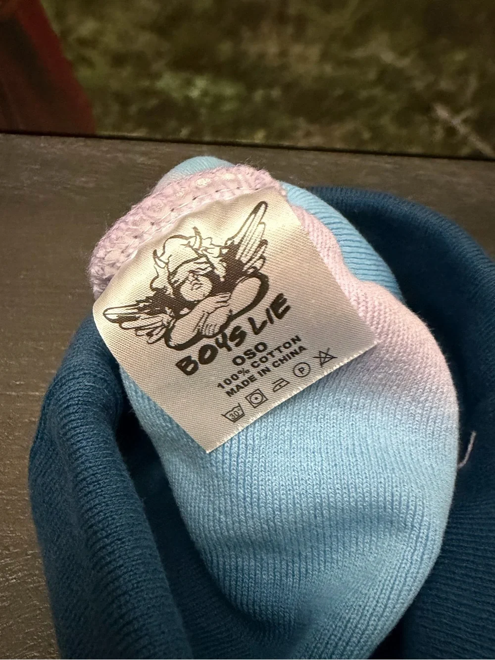 Boys Lie ombré beenie in pink, aqua and deep blue NWOT